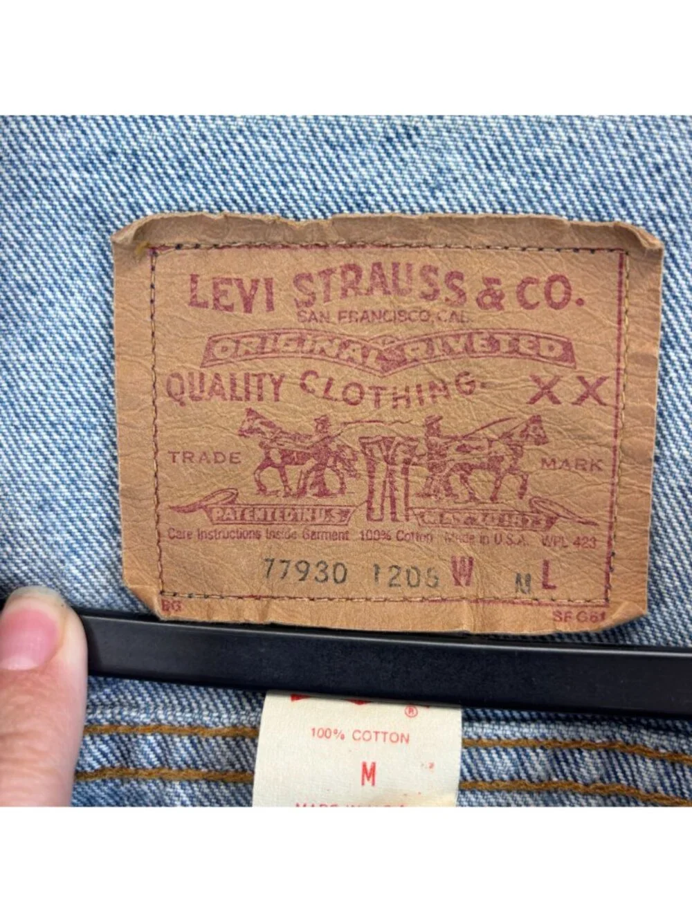 Levis Strauss Womens Size Medium Jean Jacket Vintage Denim Trucker USA Made 1996